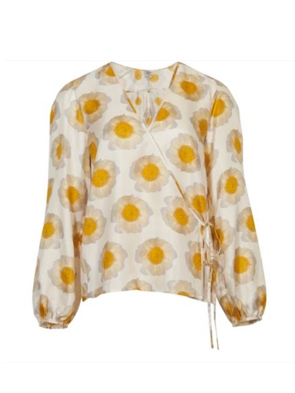 Baum Und Pferdgarten Silk Flower Print Wrap Top